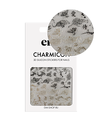 Силиконовые стикеры для ногтей EMI, Charmicon 3D Silicone Stickers №254  Восточный сад
