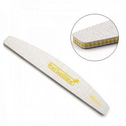 Пилка Nail SunShine полумесяц 180/240 на пластиковой основе, 25шт.