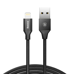 Кабель USB Lightning 1.2M 2A Yiven Cable Baseus черный CALYW-01