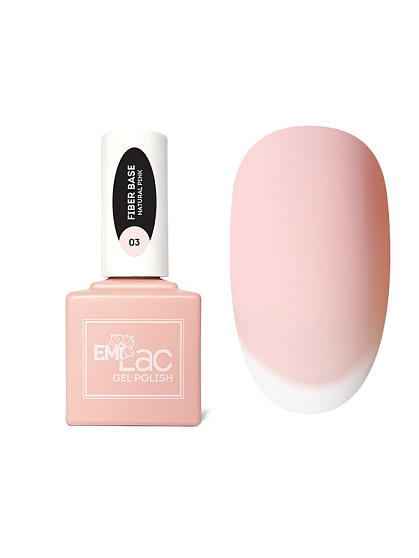 E.MiLac Fiber Base Gel Natural Pink №3, 15 мл.