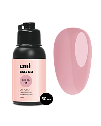База для гель-лака, E.MiLac Base Gel Темно-розовый №11, 50 мл