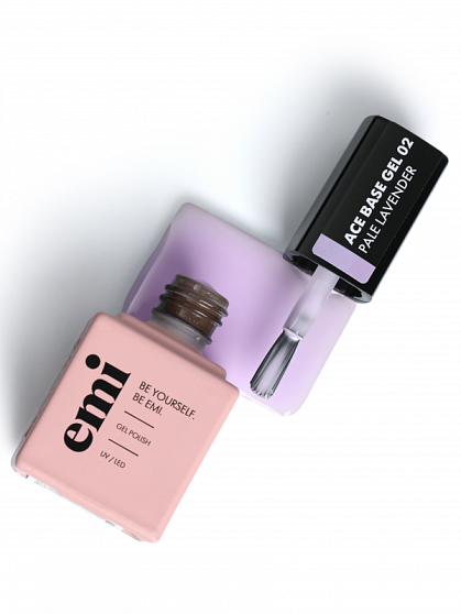 E.MiLac Ace Base Gel №02 Pale Lavender, 9 мл