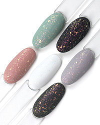 Топ для гель-лака, матовый, бархатный с драконьей чешуей, E.MiLac Dragon skin Matte Top Gel, 9 мл