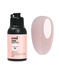 База для гель-лака, E.MiLac Fiber Base Gel Natural Pink №3, 50 мл.